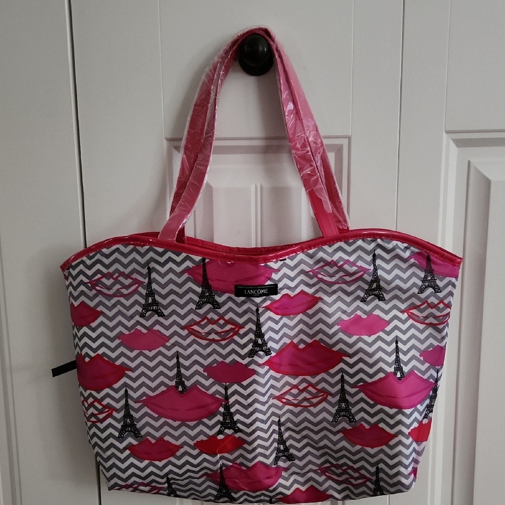 Brand New Lancôme Paris Reversible Pink and Grey Tote Bag